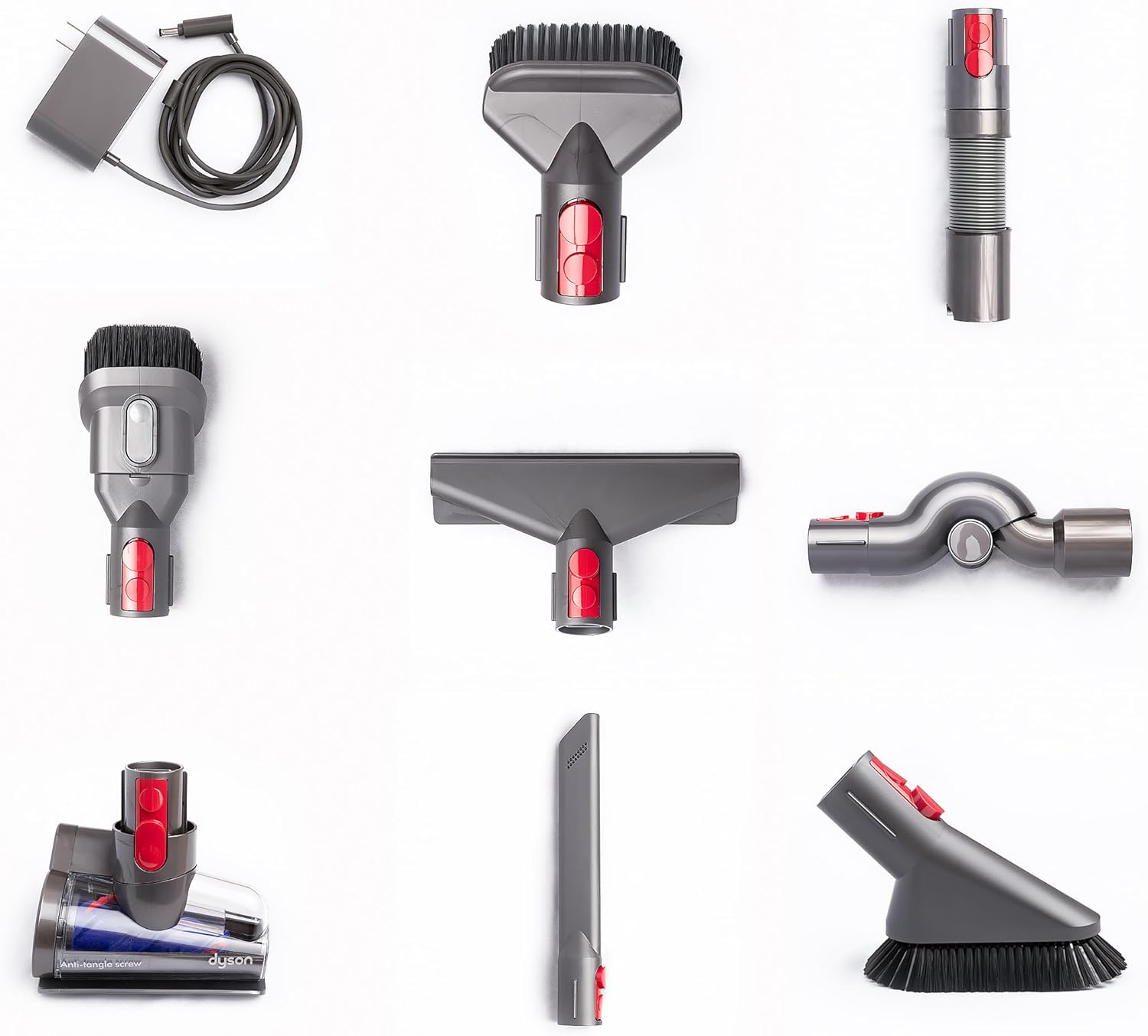 Dyson V8 Animal Extra De-Tangle Cordfree Vacuum with 8 Tools, Red