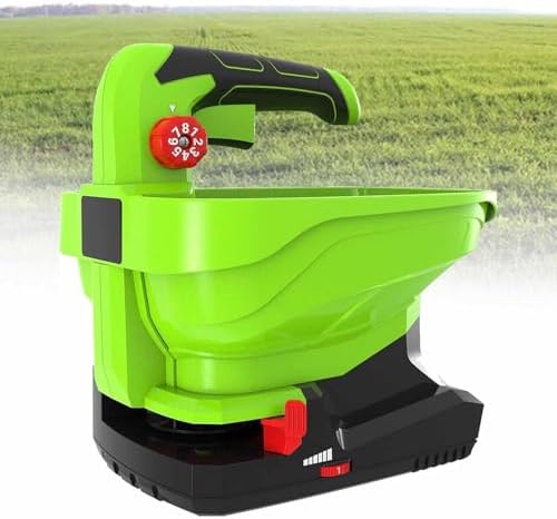 3.3L Handheld Electric Seeder, Cordless Fertiliser Spreader, 8 Spreading Rates, Adjustable Scatter Width, for Grass Seed, Salt