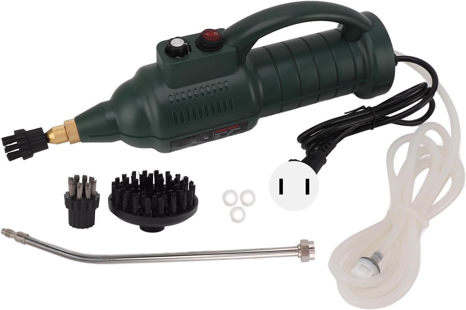 MAVIS LAVEN Multipurpose Portable Upholstery Steamer, Handheld Steam Cleaner High Temperature Pressurized 2500W with 3 Brush Heads 2 Nozzles Intelligent Steam Cleaning (Military