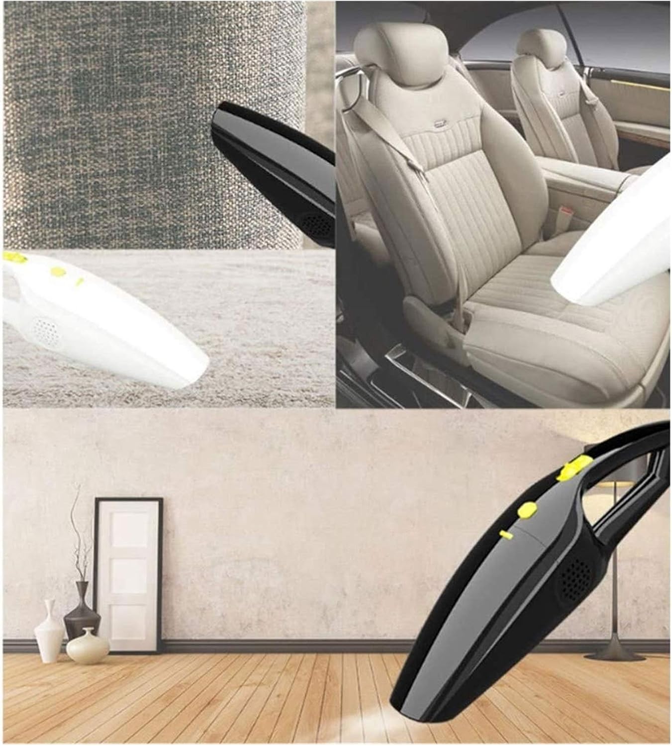 Handheld Vacuum Cleaner Cordless Rechargeable 120W Lithium Battery Small Lightweight Vacuum Cleaner Powerful Portable Vacuum (Color : A) (B)