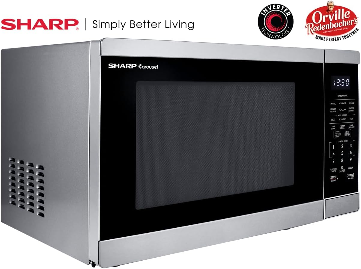 SHARP Countertop Microwave Oven with Removable 12.4