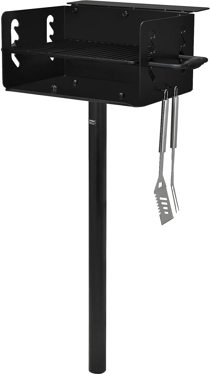 Global Industrial In Ground Park Grill, Charcoal BBQ