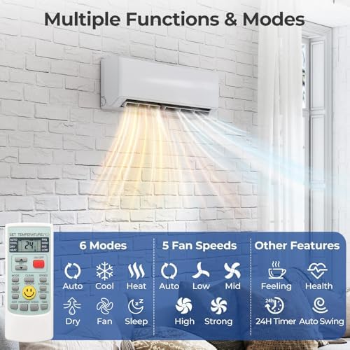 SIMOE 30K BTU ODU 3 Zone 7000 12000 12000 BTU 23 SEER2 208-230V, Wifi Energy Saving Multi Zone Mini Split Air Conditioner Pre-Charged Heat Pump, Heat Lower as -13℉, 16ft Installation Kits