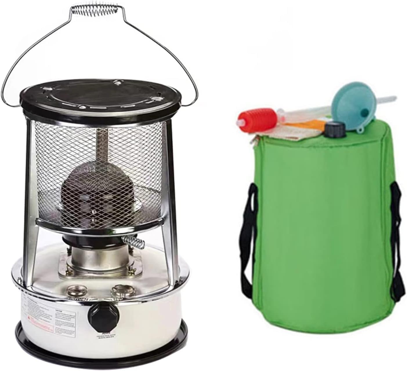 Outdoor Kerosene Stove Heater Lightweight Kerosene Space Burner Red Fuel-efficient Kerosene Wick Heater For Cooking Camp Tent(White6L)