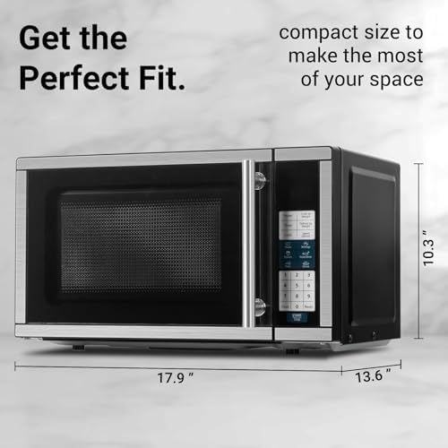 Countertop Microwave Ovens 0.7 Cu. Ft, 700 Watts Microwave Oven With LED Lighting,Turntable and Child Lock,Compact Microwave Perfect for Apartments and Dorms,Easy Clean Interior