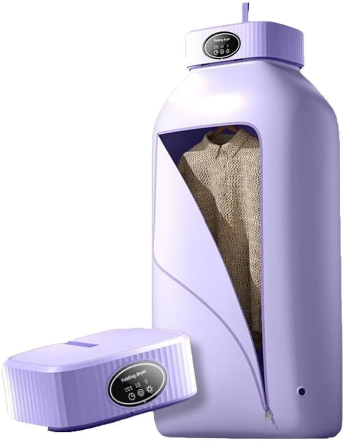 Hanging Dryer With Timer, Foldable Clothes Dryer, Household Small Dryer, Dormitory Travel Portable Air Dryer, Multi-functional Compact Dryer(Lavenderpurple)