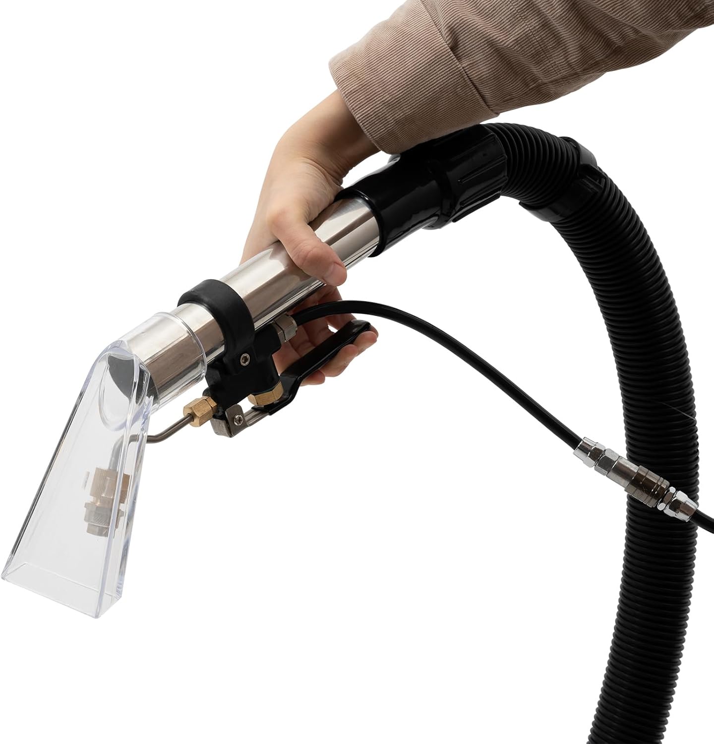 Commercial Carpet Cleaner Machine, 60L/15.85Gal Upholstery Cleaning Machine with 6 Suction Heads for Area Rugs Couch Curtain Car Detailing Deep Cleaning Spraying/Vacuuming(No Steam) (60L)