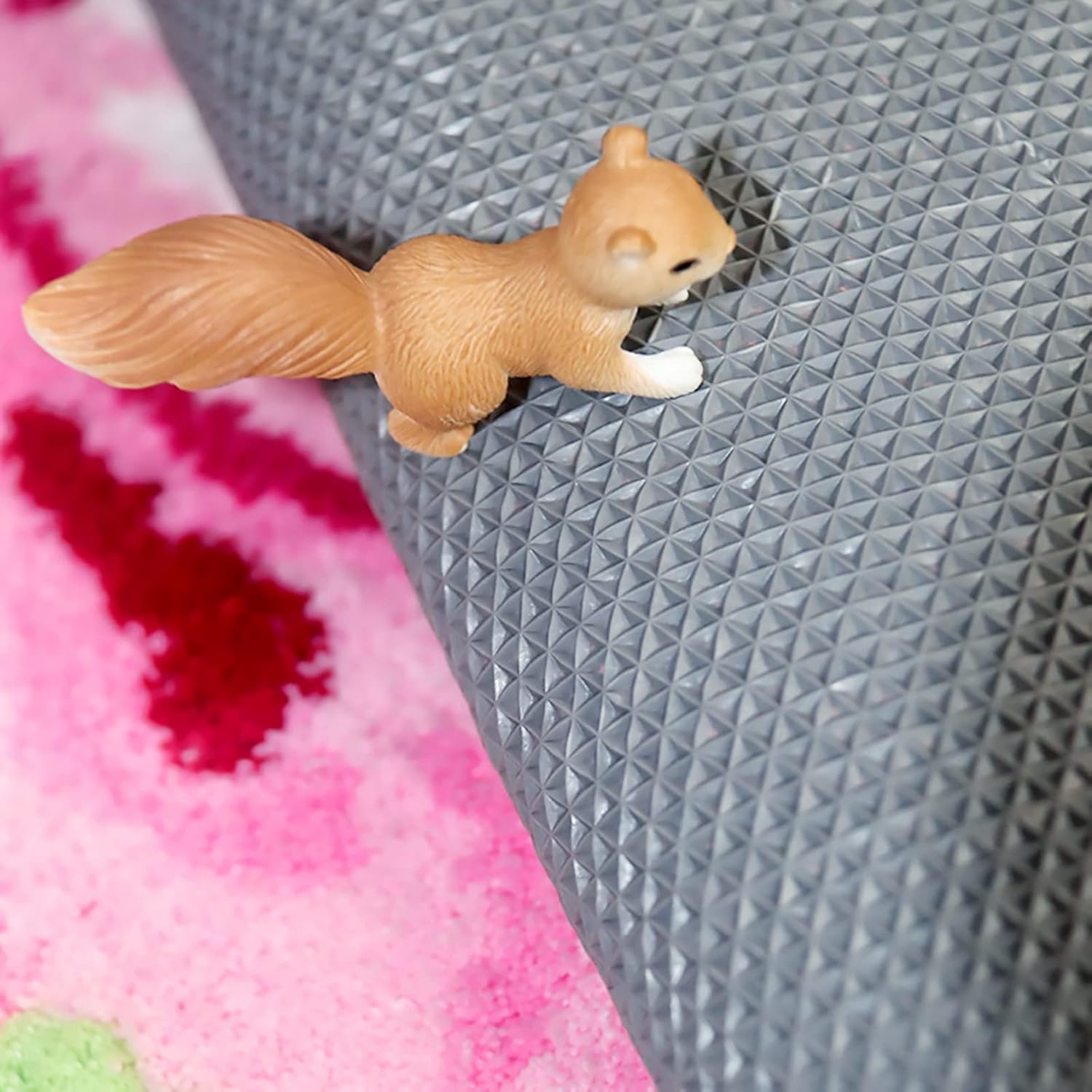 UKELER Laundry Room Rug 49.2x25.6 inch Pink Rose Flower Kitchen Area Rugs Non-Slip Absorbent Bathroom Rugs for Bathroom