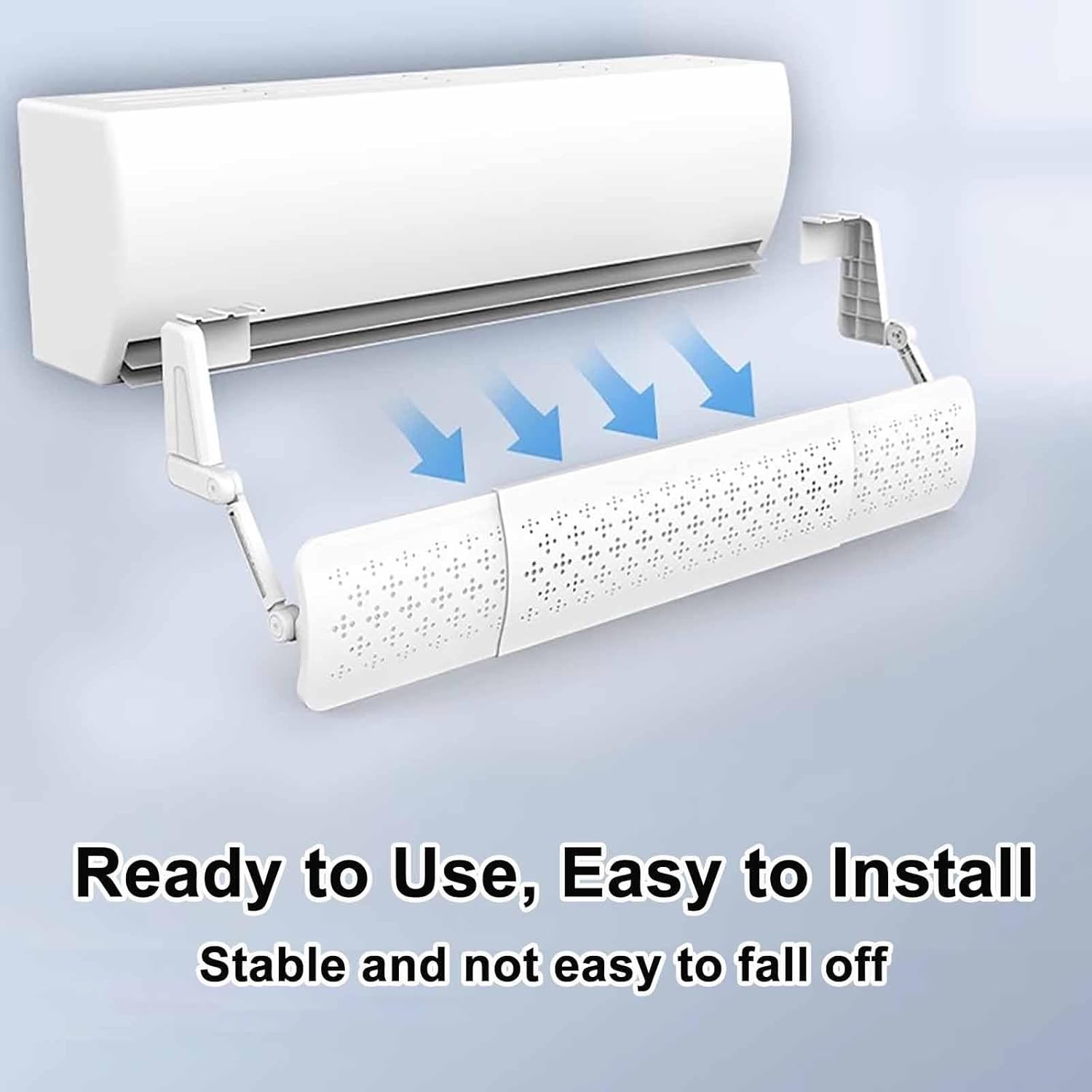 Fold-able Air Conditioner Deflector, Anti Direct Blowing Retractable ac Vent Deflector, Split Unit Air Deflector, for Bedroom Office Hotel