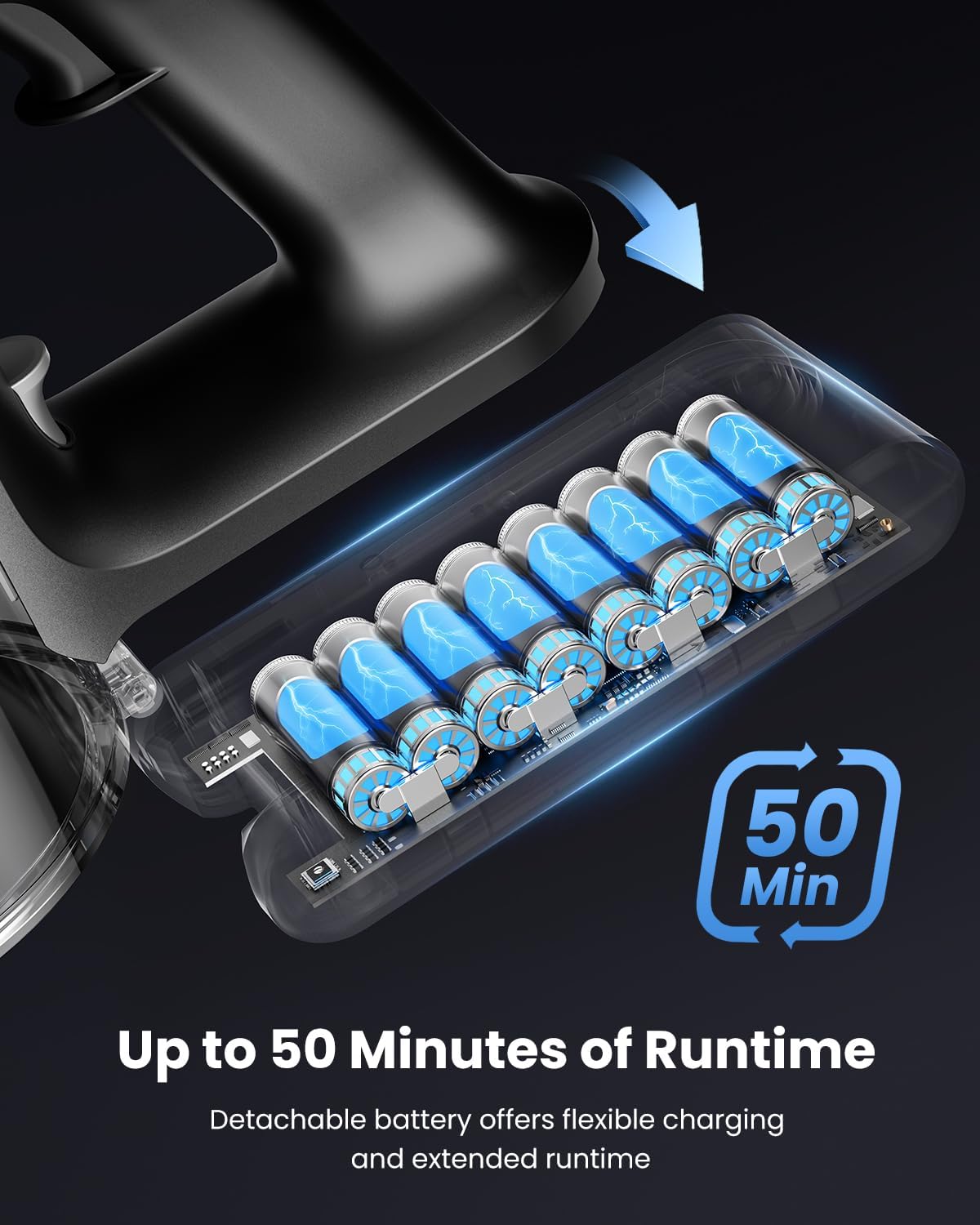 Proscenic Cordless Vacuum Cleaner, 45Kpa 50Mins Runtime Vacuum Cleaners for Home with Green Light, Anti-Tangle, LED Display, Lightweight Stick Vacuum for Pet Hair, Floor&Carpet, P13(Pink)