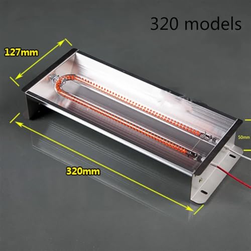 Microwave Oven Halogen tube1000W Different Length Heater Electric Element Carbon Fiber Barbecue Heating Tube with Lampshade(1200W,L320 Models)