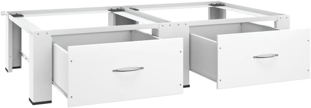 Washing and Drying Machine Pedestal with Pull-Out Shelves White,Home & Garden,Household Appliance Accessories,Laundry Appliance Accessories,Washer & Dryer Accessories,337045