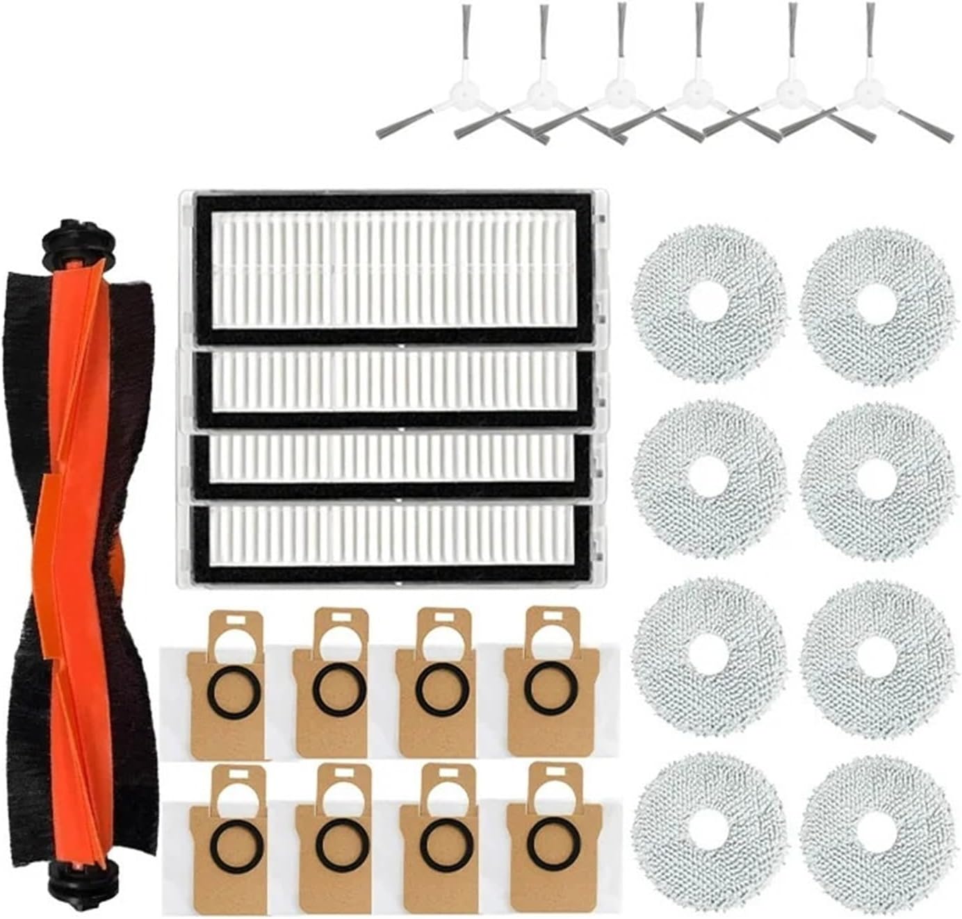 Compatible For Dreame L20 Ultra L30 Ultra Robot Vacuum 5-in-1 Maintenance Kit With HEPA Filter(D)