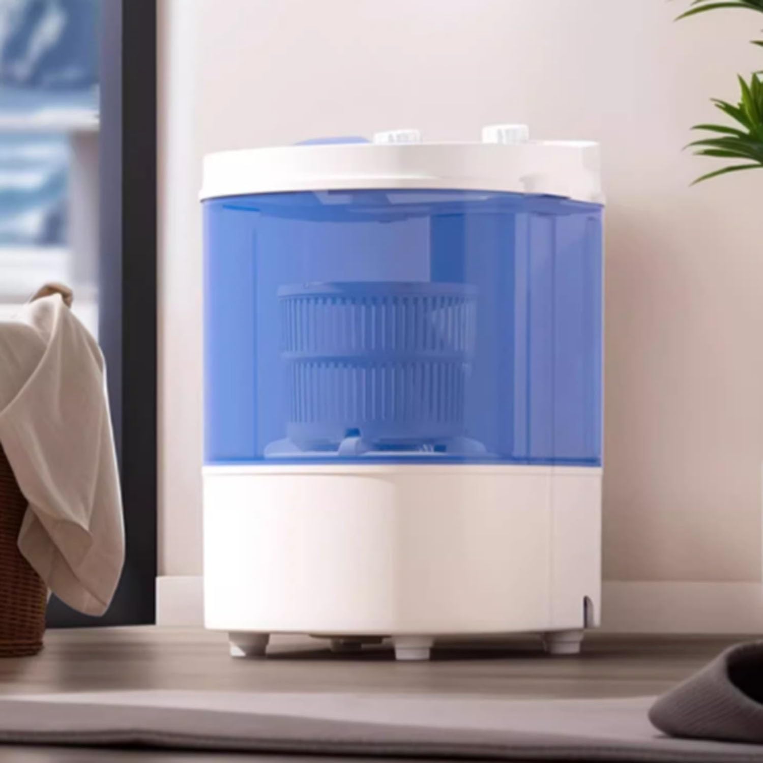 Portable Washing Machine, Mini Washing Machines, Space Saving Washer, Powerful Washer for Apartment, RV, Travel, Underwear, Socks, Baby Clothes