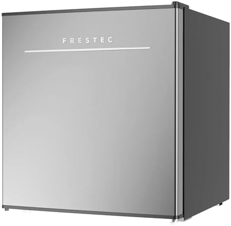 Frestec 1.7 Cu.Ft Mini Fridge with Freezer, Mini Fridge for Bedroom, Small Refrigerator, Dorm Refrigerators with Freezer, Compact Refrigerator for Office, Apartment, Dorm, Bedroom (Grey)