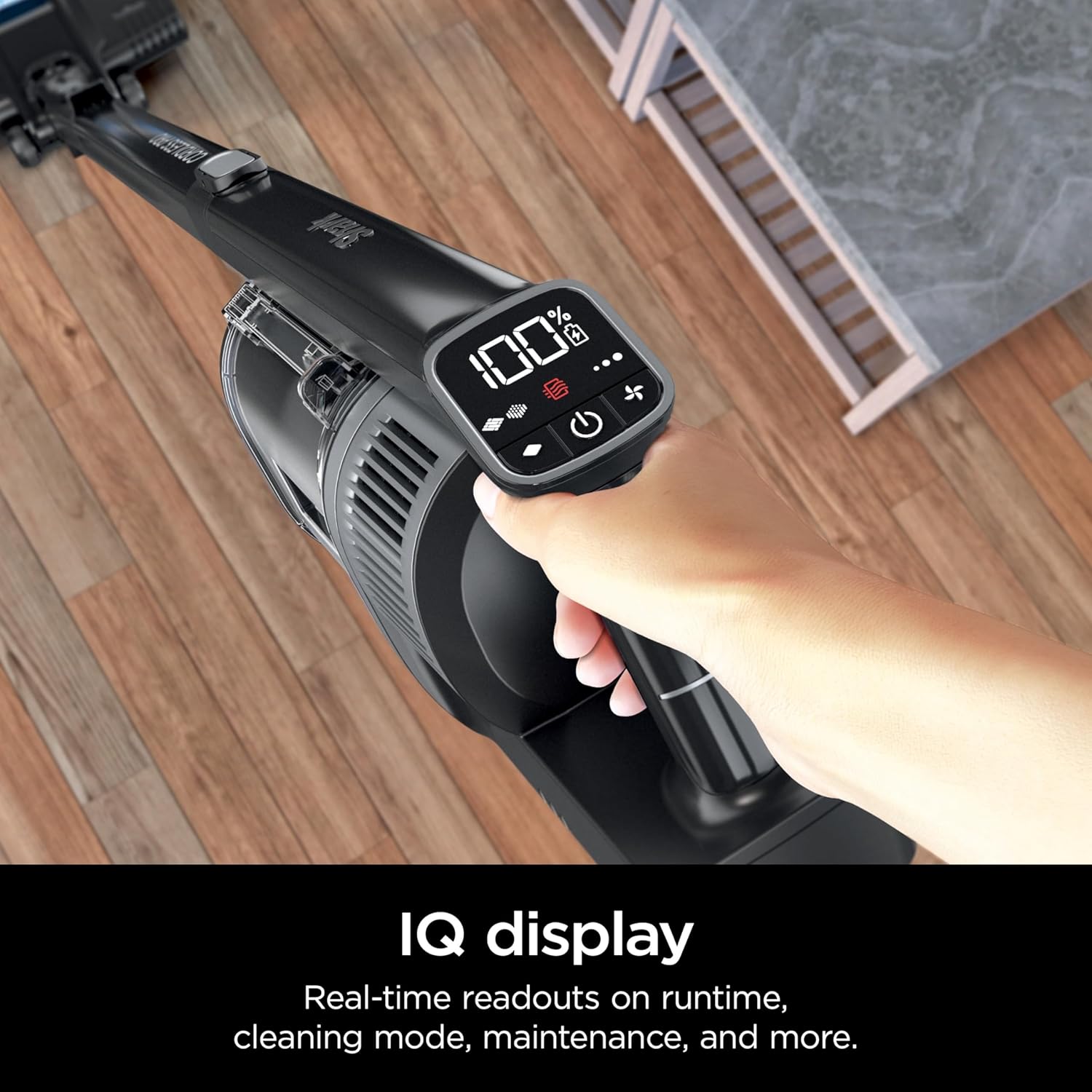 Shark WZ531H Cordless Pro Stick Vacuum with Powerfins Brushroll, HEPA Filtration, Self-Cleaning Brushroll, LED Headlights, 40-Min Runtime, Crevice Tool & Dusting Brush Included, Grey/Blue (Renewed)