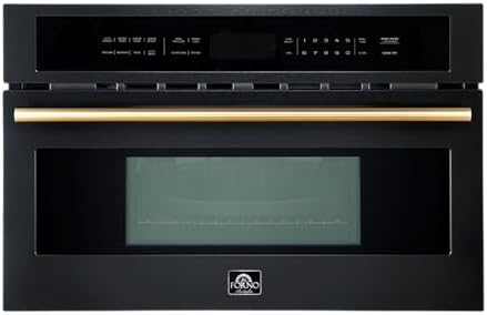 FORNO Oliena Espresso Black 30 Inch 1750 Watt Compact Oven & 1000 Watt Microwave, 1.6 cu. ft.