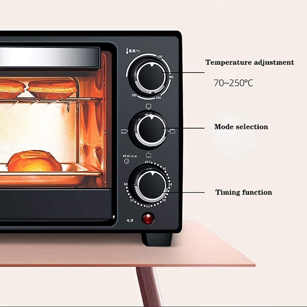 oven mini oven air fryer oven Mini Oven 23 L,Electric Oven 1300 W Adjustable Temperature 70-250 ℃ and 60 Minutes Timer with 3 Heating Functions for Baking Cooking Grill Toaster Oven Air Fryer,