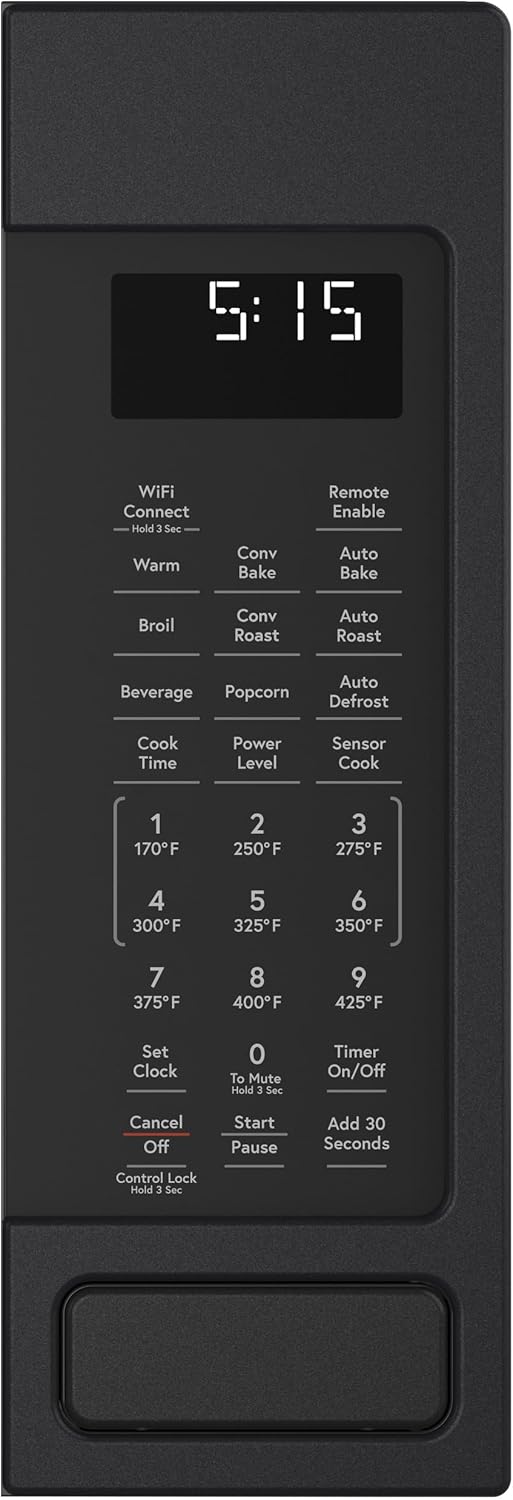 Café CEB515P3NDS Countertop Convection Microwave Oven, Broil, Auto-Cook, Roast, Defrost, Warm, Scan-to-Cook WiFi-Connectivity, 1000 Watts, Smart Home & Kitchen Essentials, New 1.5 Cu. Ft, Matte Black