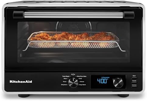 KitchenAid Digital Countertop Oven with Air Fry & Pizza Stone, KCO128BM, Black Matte