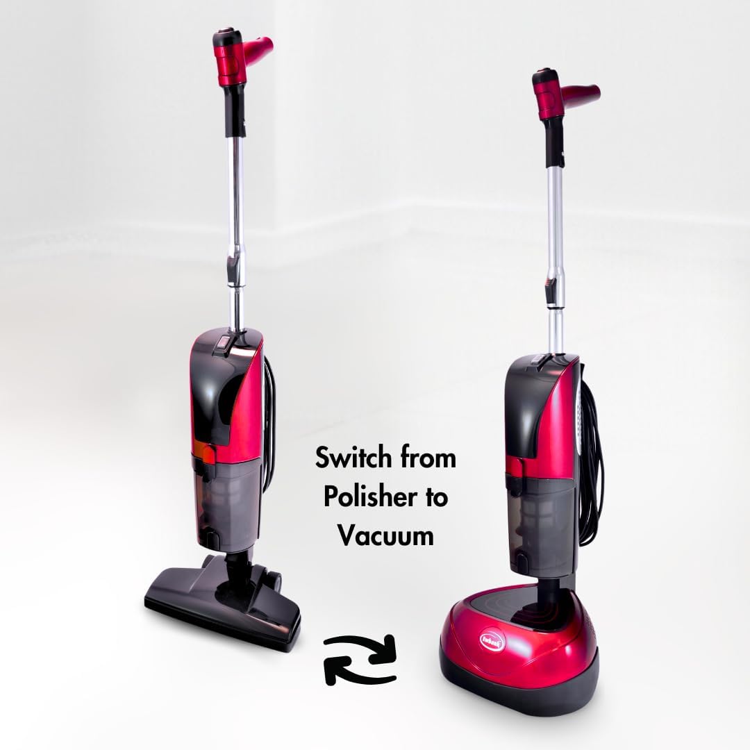 Ewbank EPV1100 4-in-1 Floor Cleaner, Scrubber, Polisher and Vacuum, Red Finish, 23-Foot Power Cord