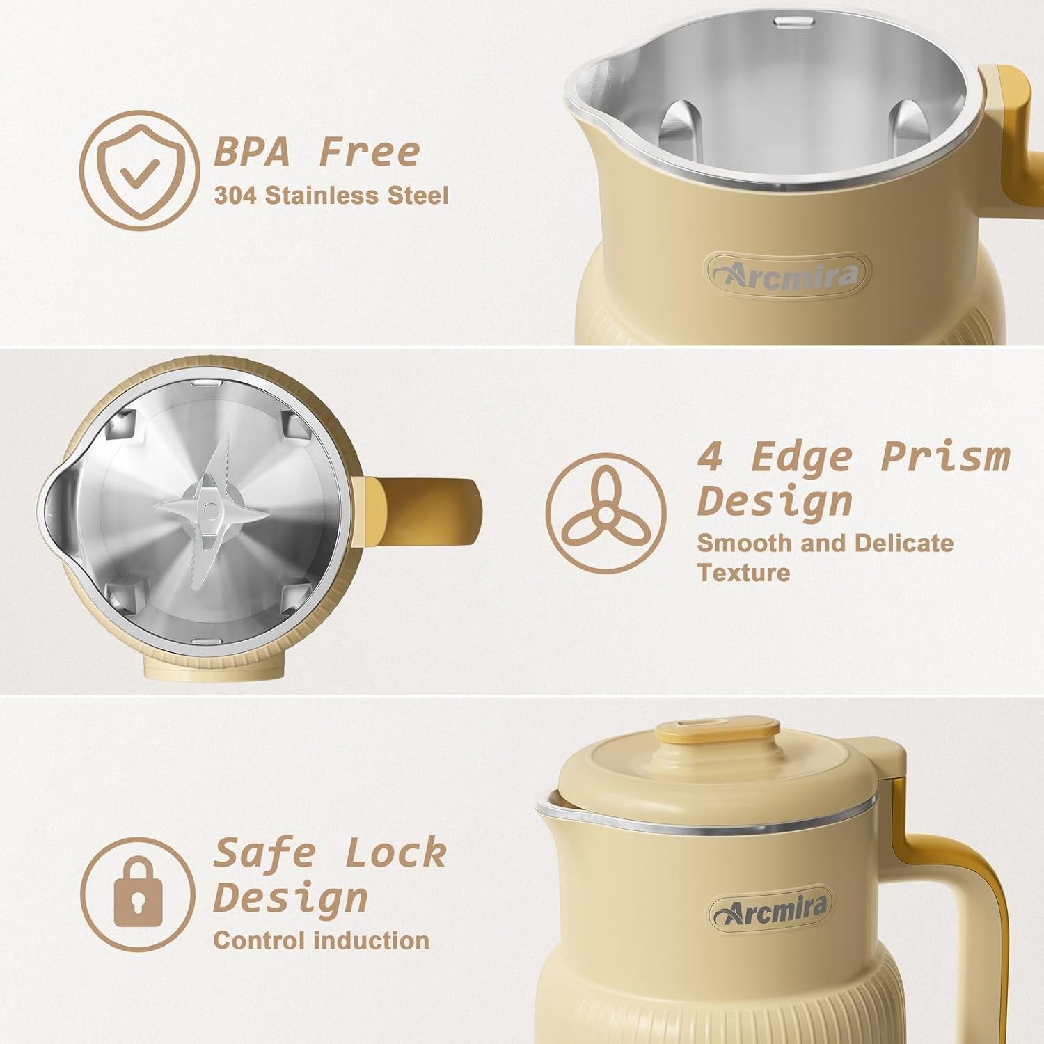 𝟲 𝗶𝗻 𝟭 Nut Milk Maker, 20 oz(600ml) Homemade Almond, Oat, Soy, Coconut, Plant Based and Non Dairy Beverages, Milk Blender Machine with Delay Start, Keep Warm, Boil Water, Self Cleaning