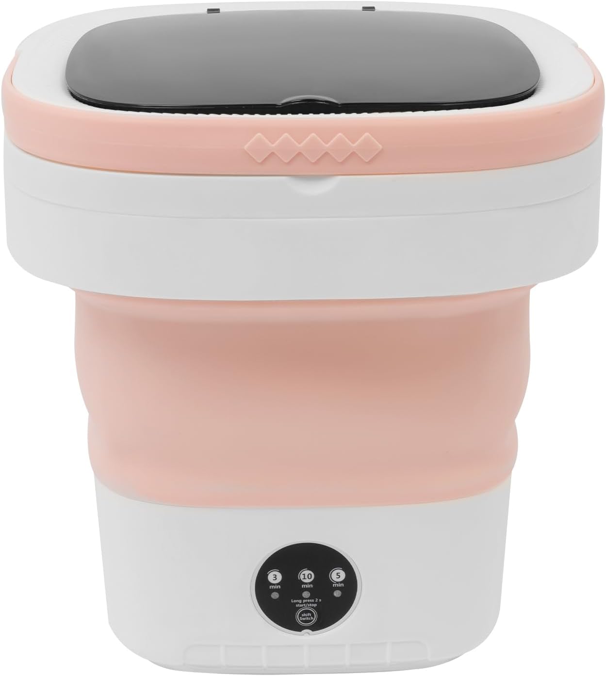 Portable Washing Machine 12l,Mini Washer,Large Capacity Folding,Simulated Handwashing Wheel Design/Blue Light Function For Deep Cleaning Of Underwear & Baby Clothing. (Pink)