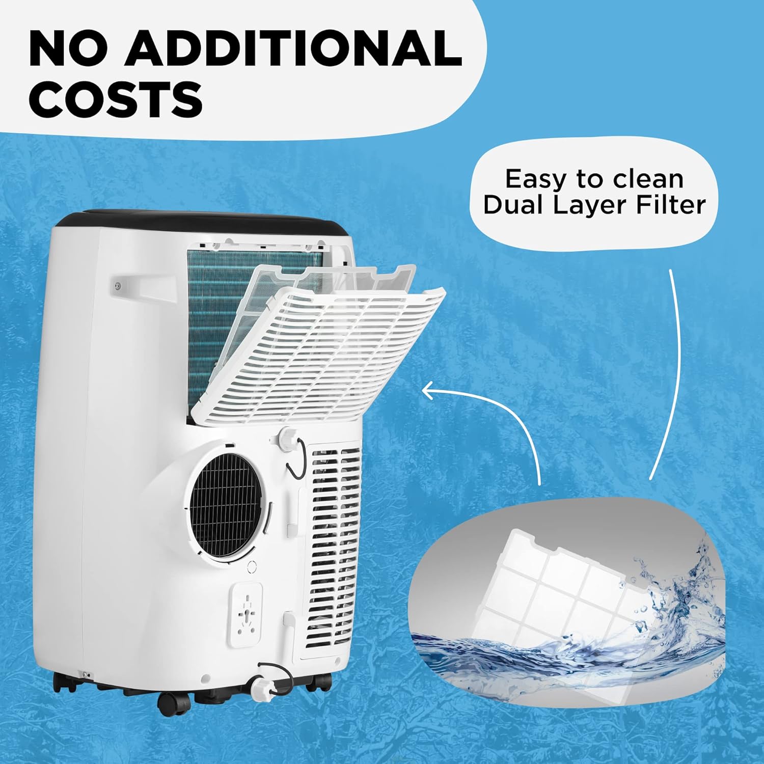 AIRO Portable Air Conditioners 10,000 BTU, AC Unit Floor Standing with Remote Control & DIY Installation Kit, New 2025 model