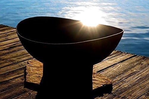 Fire Pit Art Scallops Wood Fire Pit (Scallops)