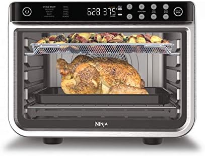Ninja Air Fryer & Toaster Oven | Foodi Series, XL Pro Air Oven Kitchen Countertop Convection | 10-in-1 Functions | Fits a 5-lb Chicken & Sheet Pan of Vegetables | 1800 Watts | Stainless Steel | DT201