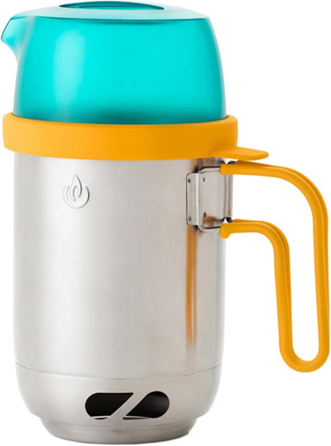 BioLite 1824276/295-31022 Kettle Pot and Coffee Press, Silver/Orange/Green, 1.5L