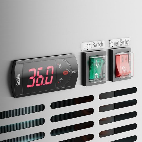 60-Inch Stainless Steel Back Bar Refrigerator, Sliding Glass Door, LED Lighting, 17.3 Cu Ft Capacity, Galvanized Top, Commercial Beverage Cooler, UBB-60S-GT-S