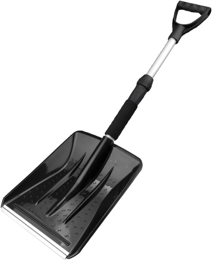 Snow Shovel Plastic Snow Shovel Thickened Shovel Outdoor Telescopic Snow Removal Shovel Household Snow Push Shovel Snow Removal Tool Winter Shovel(A)