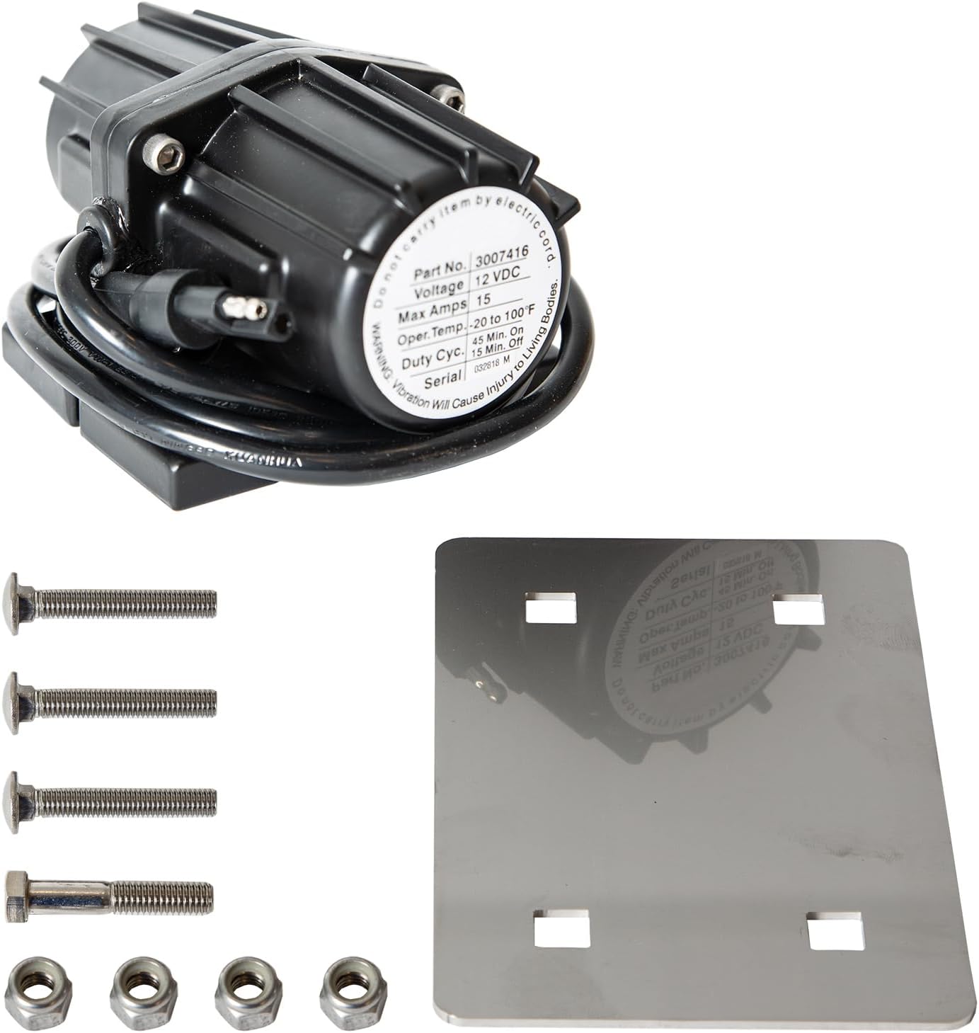 Buyers Products 3020340 – 200 Pound Vibrator Kit for SaltDogg TGS03 – Vibration Motor for Truck Tailgate Spreaders – Smooth Salt & Sand Distribution, Easy Install, All Wiring & Mount Hardware Included