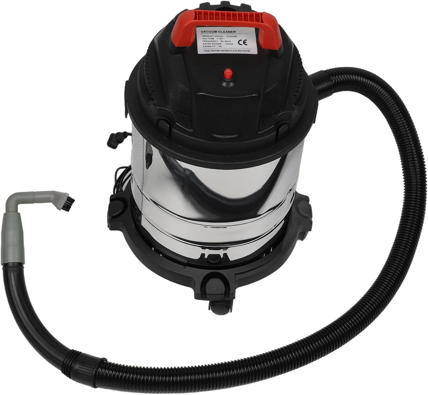 AYNEFY Commercial Vacuum Cleaner, Professional High Efficiency Powerful Portable Wet Dry Vacuum Cleaner with Filter, Stainless Steel Body, for Home Car Workshop