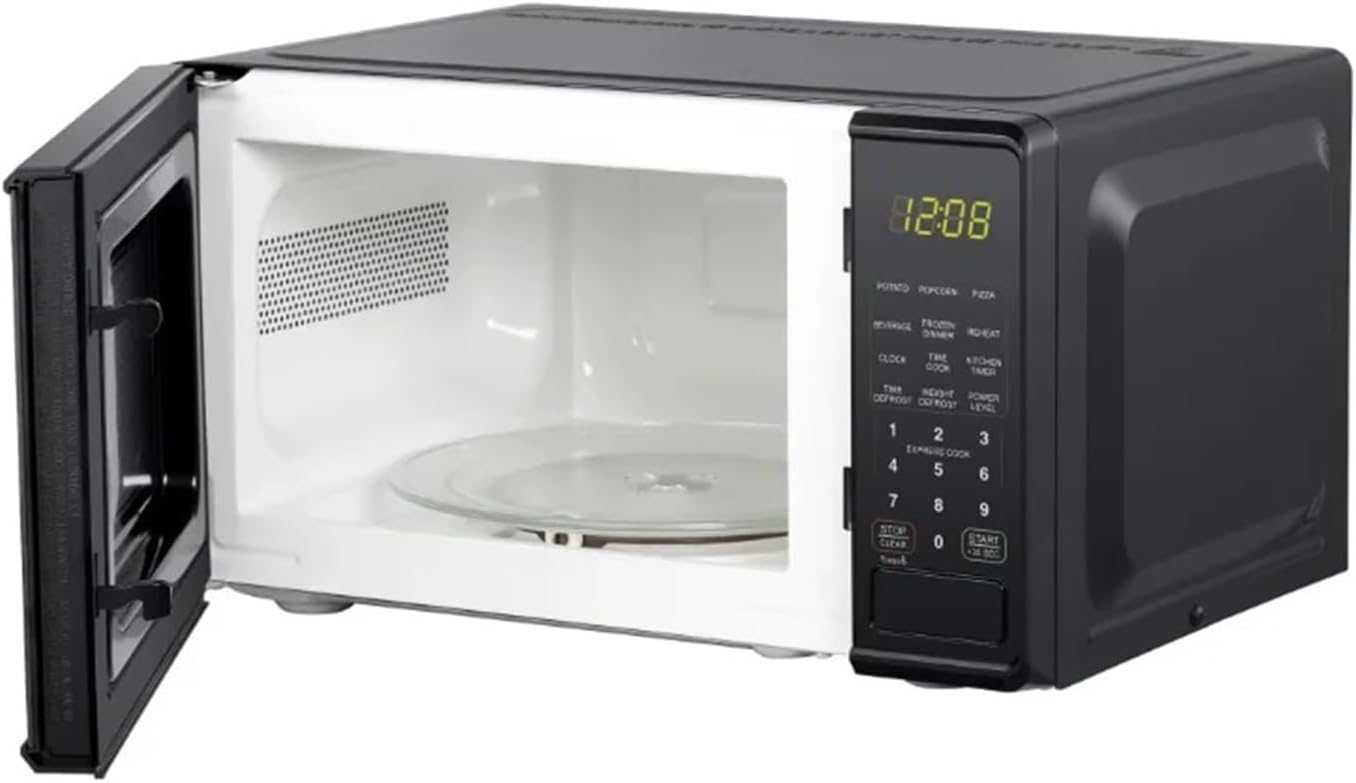 Mainstays 0.7 ft. Countertop Microwave Oven, 700 Watts, Black(Black)