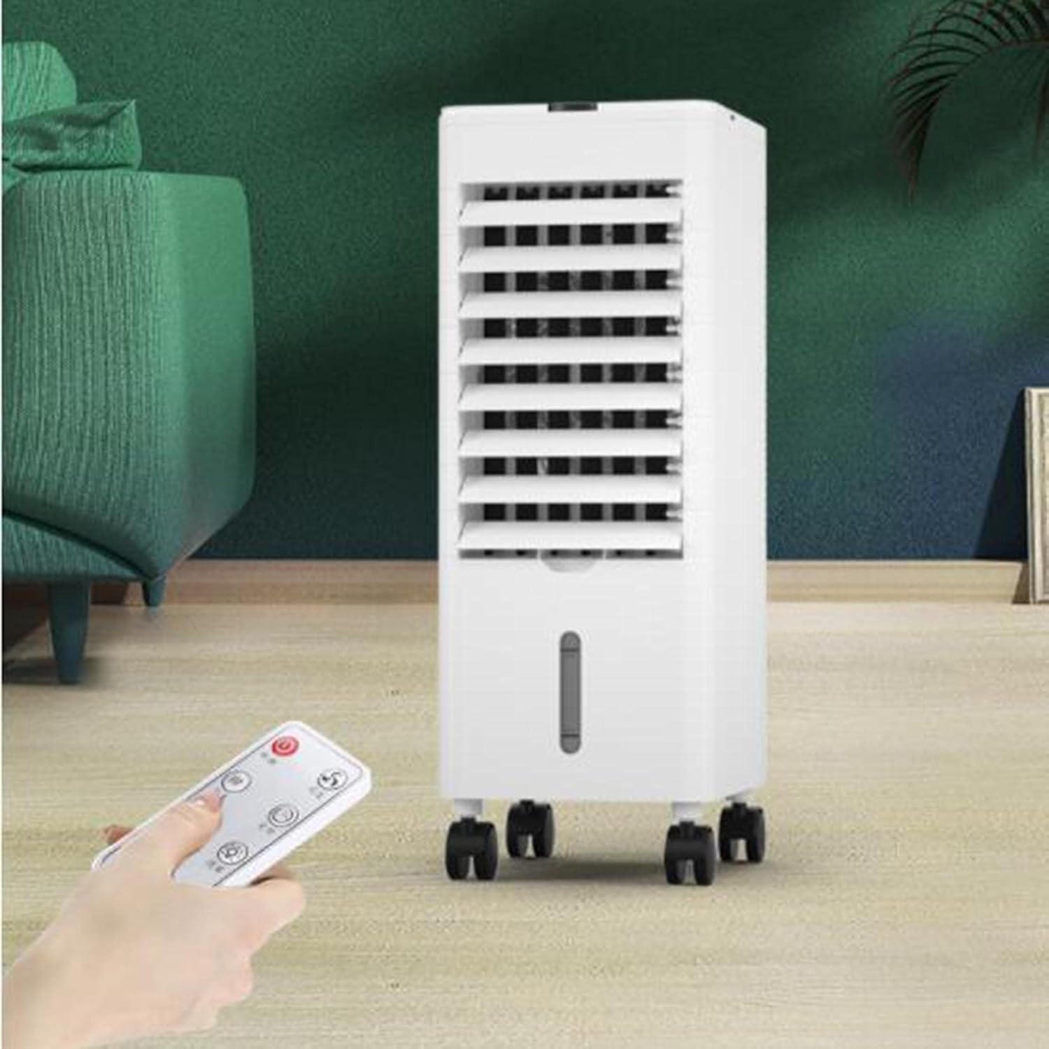 3-in-1 Evaporative Air Cooler Mobile Air Conditioners Cooling & Humidifier & Purifier,Silent,3 Speed 3 Modes Uto Oscillation 12H Timer for Home,Office-Remote Control A