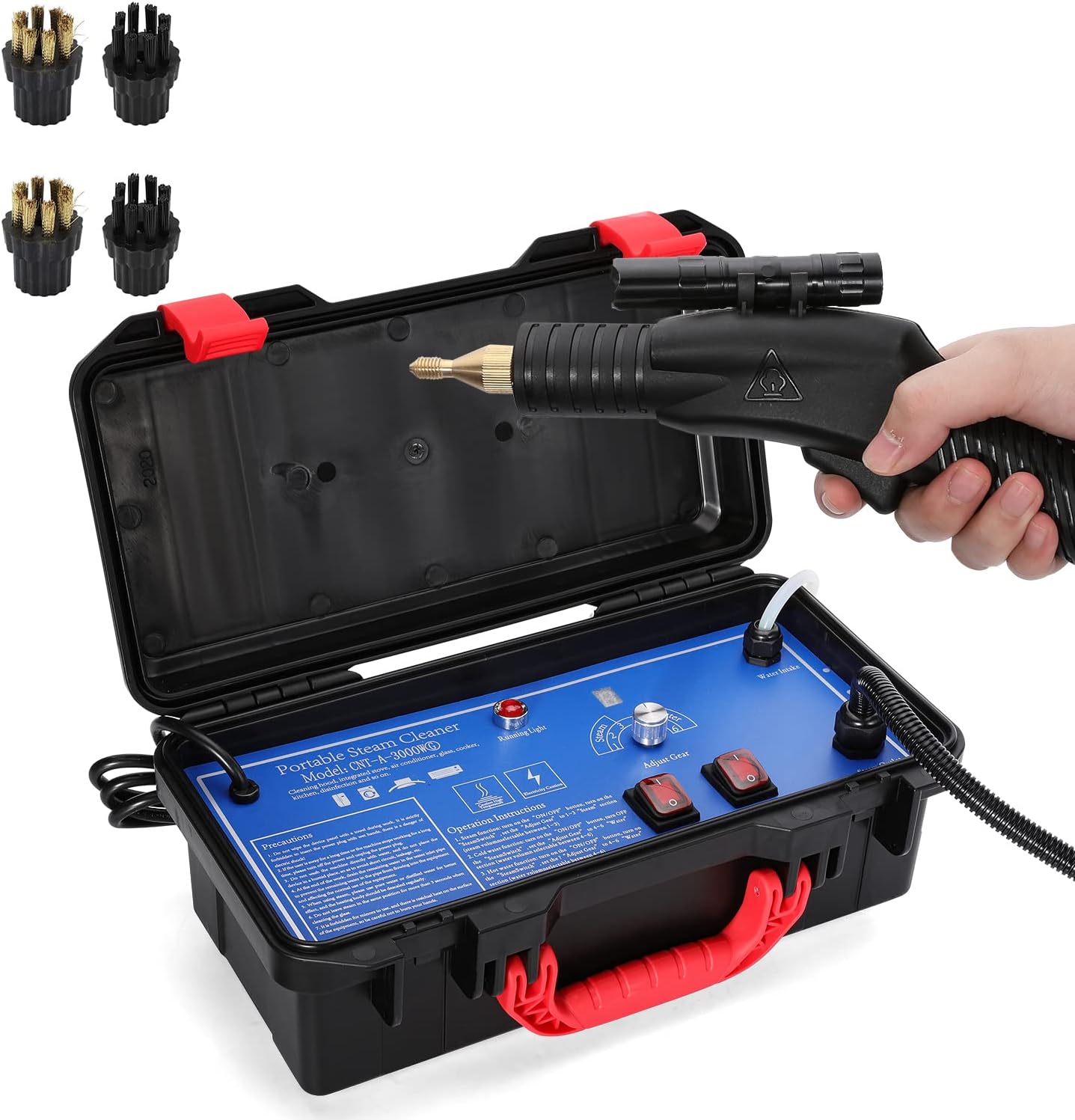 1700W Pressure Steam Cleaner G-series *1, Extra 2 Nylon Brush, 2 Brass Brush