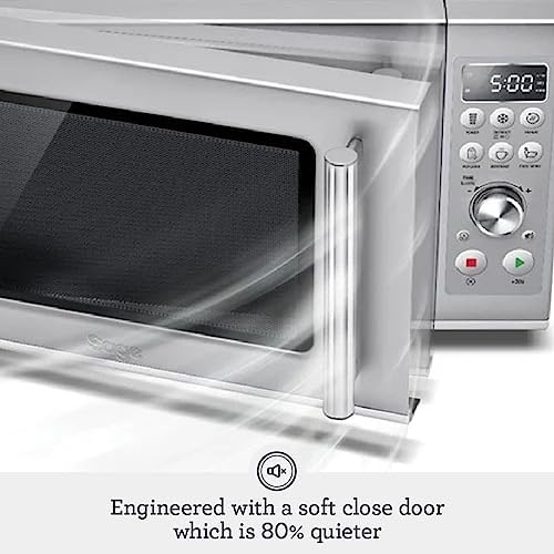 Breville BMO650SIL Compact Wave Soft Close Countertop Microwave Oven, Silver