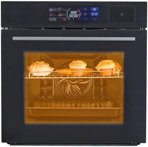 Single Wall Oven, 2.5 Cu.ft Smart Oven with Color LED Display Touch Control, 24