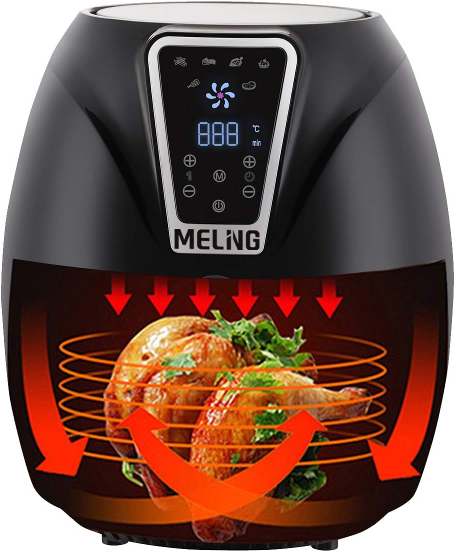 Air Fryer 3L Small Air Fryer Oven Kitchen Appliance Oil Free Air Cooker Fryer Electric (BLACK)