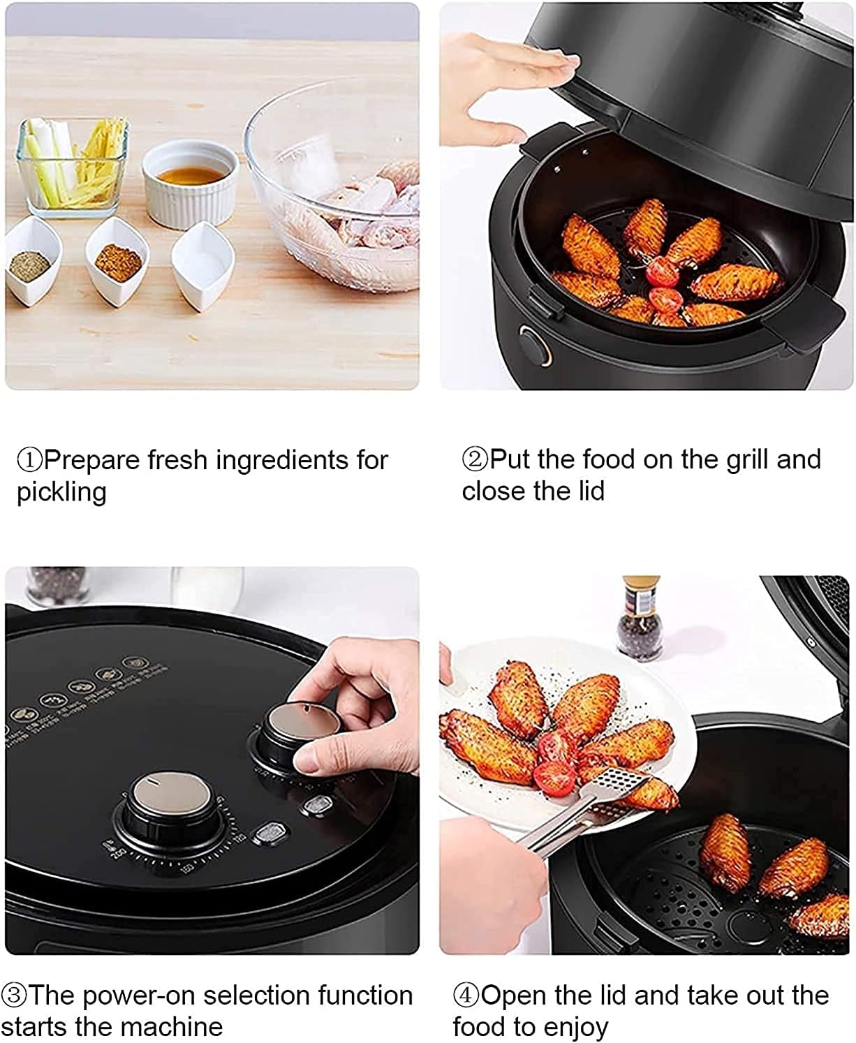 5.8Qt Digital Air Fryer, Dehydrator Cooker for Air Fry, Bake, Dehydrate, Ferment, Roast, Rotisserie