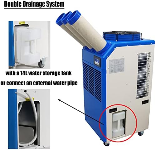 Industrial Air Conditioner Portable Mobile Spot Cooler Industrial Grade Commercial Indoor Outdoor Machine Three Tubes 220V 2400W