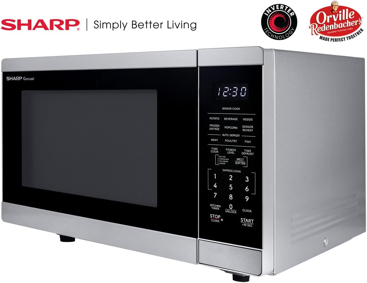 SHARP Countertop Microwave Oven with Removable 12.4