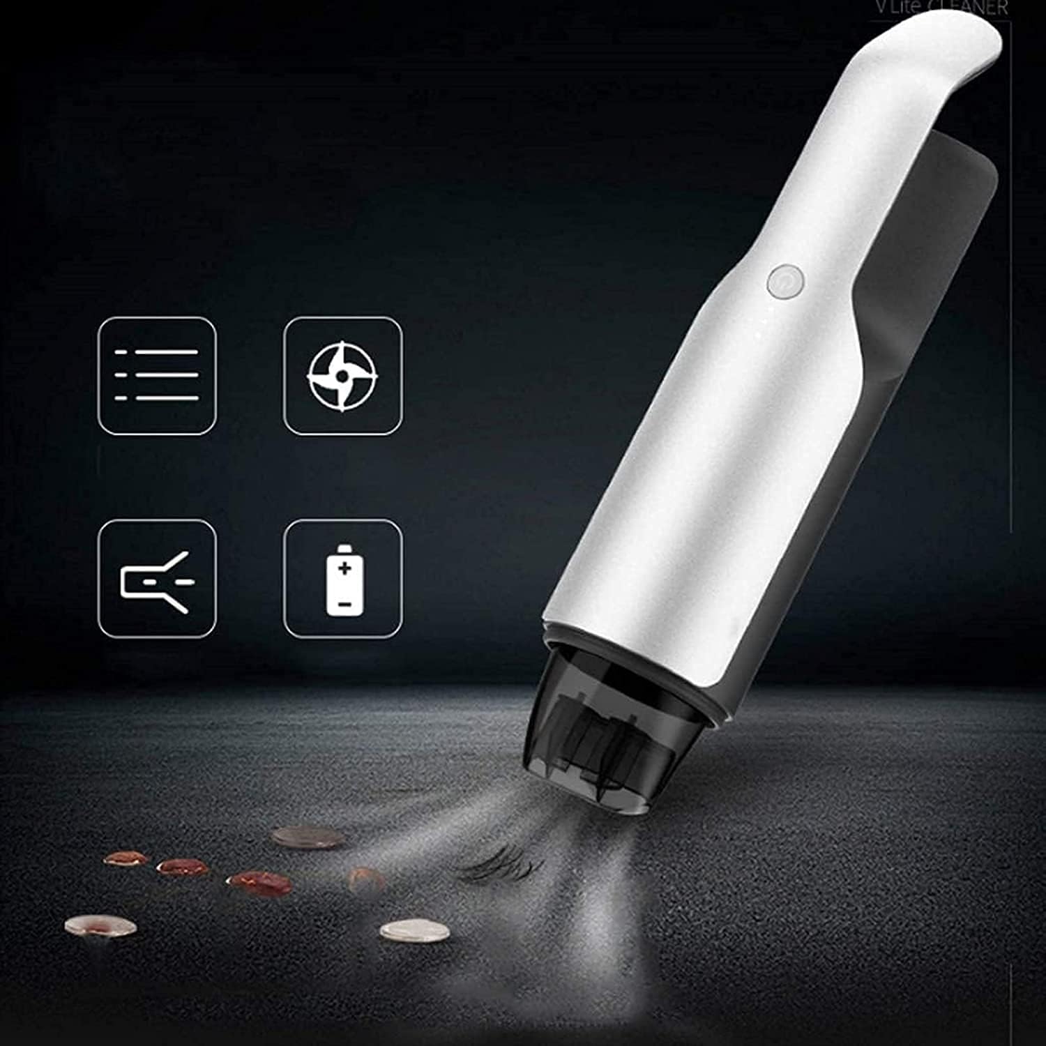 Handheld Mini Car Vacuum Cleaner Car Wireless Charging 4200pa, Portable Vacuum Cleaner Household and Car Vacuum Cleaner