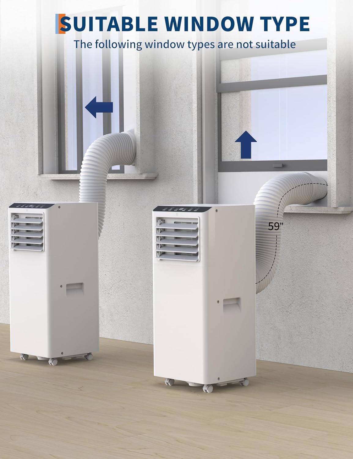 Garveelife 8,500 Portable AC, 8000 BTU, White