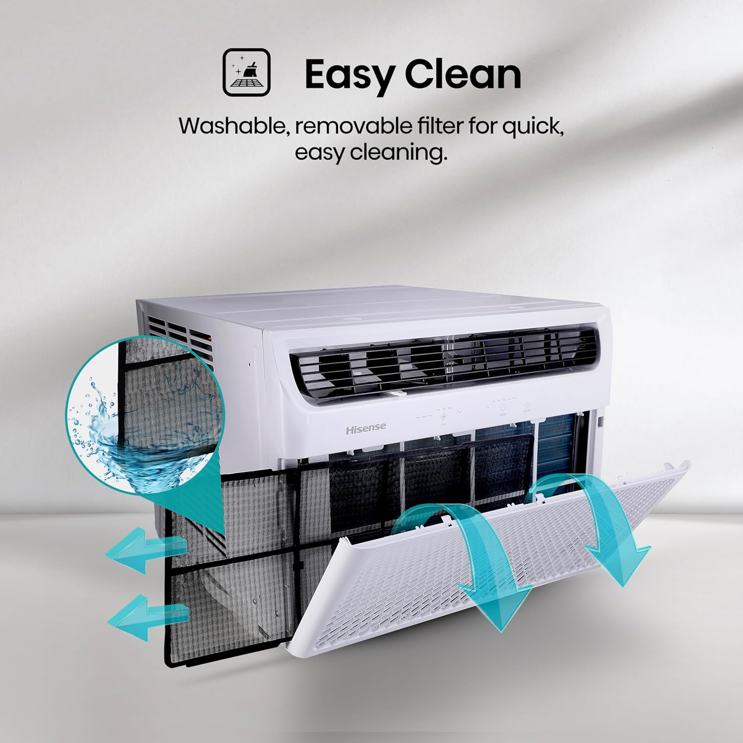 Hisense WCH08R25A Window Air Conditioner, White, 8,000 BTU Heat and Cool, 4 modes (Cooling, Heating, Fan, Dehumidifier), Easy Installation, 2 Years Warranty