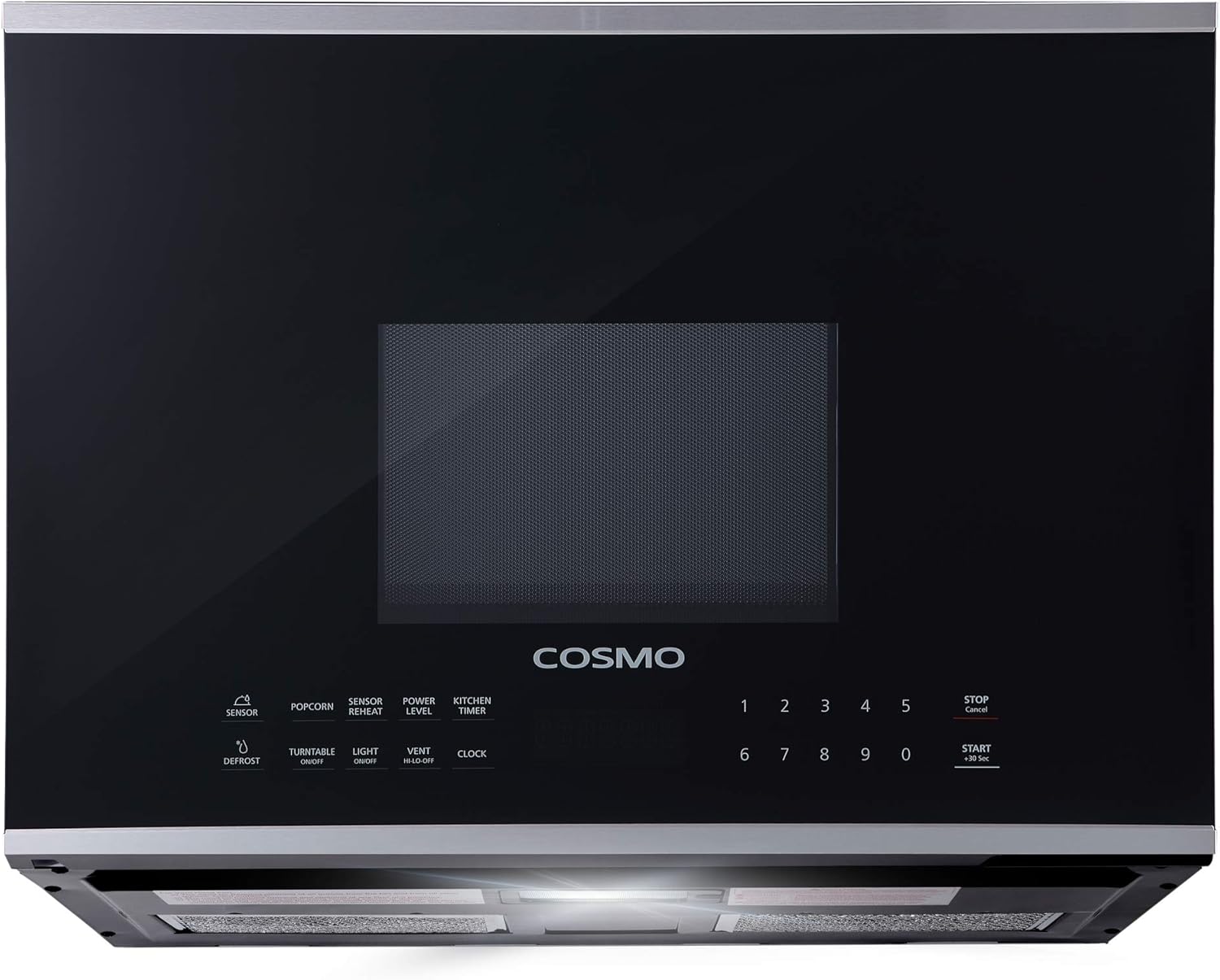COSMO COS-2413ORM1SS 24 in. Stellar Collection 1.34 cu. ft. Over the Range Microwave in Stainless Steel with Vent Fan