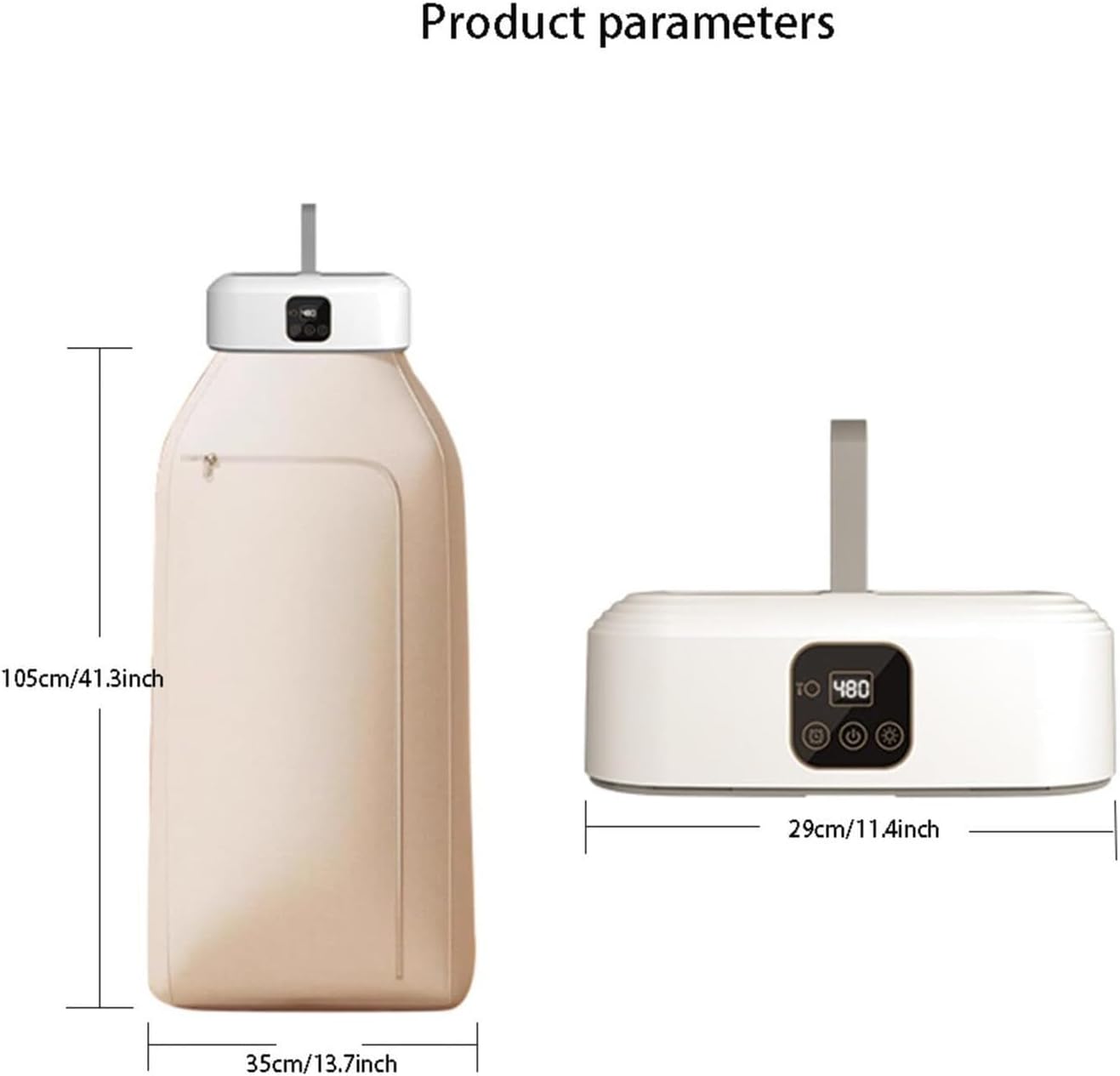 Portable Clothes Dryer,Mini Laundry Dryers With Remote Control,360° Full Hot Air Drying,Small Compact Foldable Electric Drying Machine With Dry Bag,for Travel,RV, Home,Apartment