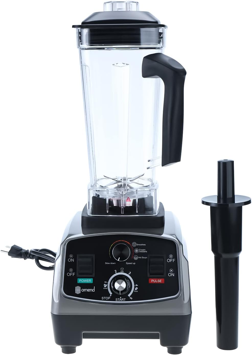 2L Professional kitchen Blender, 1400W Portable Countertop Blender, High Power Home and Commercial Blender with Timer, Cups for Crushing Ice,Shakes and Smoothies
